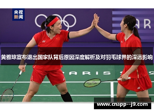 黄雅琼宣布退出国家队背后原因深度解析及对羽毛球界的深远影响